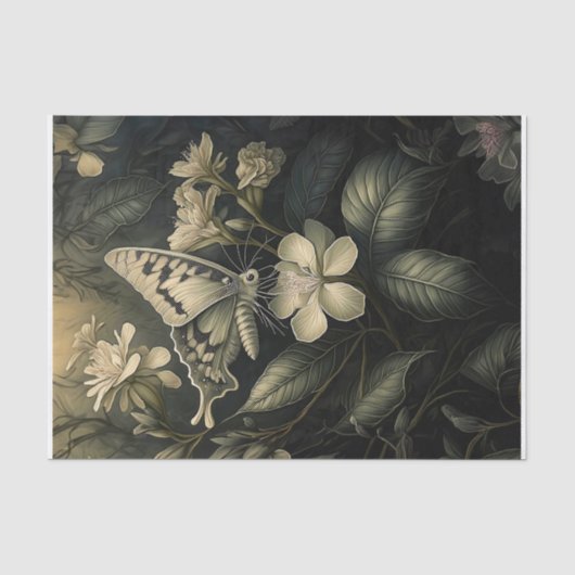 Papier Mousseline Rêves d'oléandre, papillon de nuit au crépuscule (Recto)