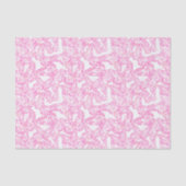 Papier Mousseline Rêves papillons (rose) (Recto)