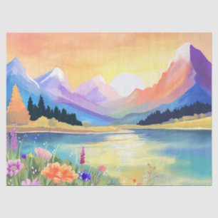 Papier Mousseline Rêves par le Sanctuaire du Lac de Montagne