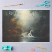 Papier Mousseline Revigorer Un Cygne Dans La Découpage De L'Eau (Artisanat)