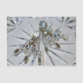 Papier Mousseline Rhinestones Art Déco Gris argenté (Recto)