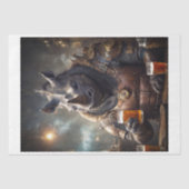 Papier Mousseline Rhino guerrier en armure de steampunk en buvant de (Recto)