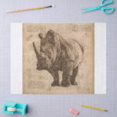 Papier Mousseline Rhinoceros vintages (Artisanat)