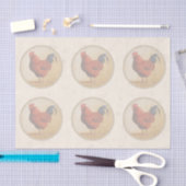 Papier Mousseline Rhode Island Red Rooster Yellow Arrière - plan (Artisanat)