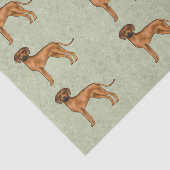 Papier Mousseline Rhodesian Ridgeback African Lion Chien Motif Vert (Détail)