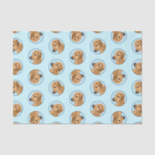 Papier Mousseline Rhodesian Ridgeback Peinture Red Wheaten Chien Art