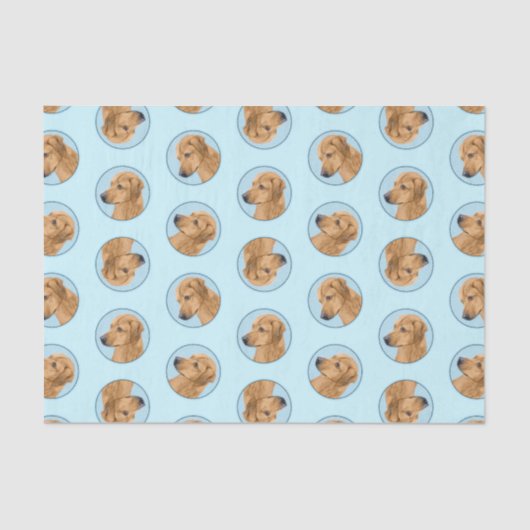 Papier Mousseline Rhodesian Ridgeback Peinture Red Wheaten Chien Art (Recto)