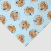 Papier Mousseline Rhodesian Ridgeback Peinture Red Wheaten Chien Art (Détail)