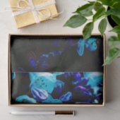 Papier Mousseline Rhododendrons en bleu, floral, fleurs bleues (Cadeau)