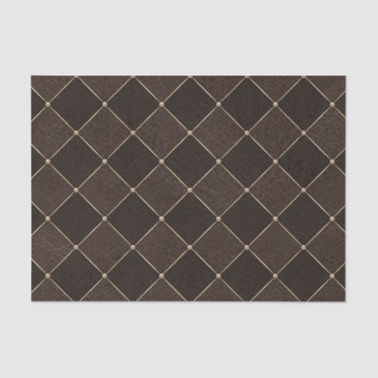 Papier Mousseline Rhombus Brown Grille géométrique Harlequin (Recto)