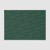 Papier Mousseline Rich Nature Inspired Pine Green & Walnut Wedding  (Recto)