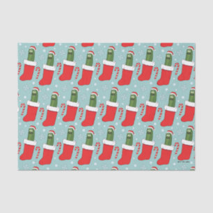 Papier Mousseline Rick and Morty   Christmas Pickle Rick Pattern