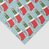 Papier Mousseline Rick and Morty | Christmas Pickle Rick Pattern (Détail)