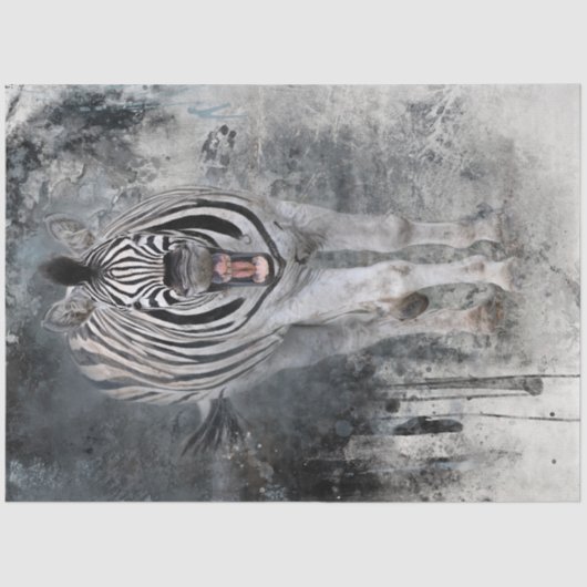 Papier Mousseline Rire la faune zébrée Découpage (Recto)