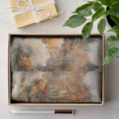 Papier Mousseline Rivière automnale dorée découpage (Cadeau)