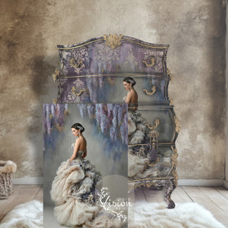 Papier Mousseline Robe de champagne lavande en forme de colombe de w