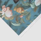 Papier Mousseline Robe de chat noir & Casquette floral Portrait Déco (Détail)