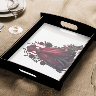 Papier Mousseline Robe et talons rouges victoriens   Antique Rose Go