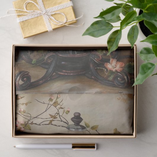 Papier Mousseline Robe métallique fil (Cadeau)