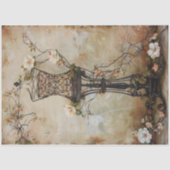 Papier Mousseline Robe métallique fil (Recto)