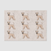 Papier Mousseline Robe molle Roue Terrier mignon Chien Motif Beige (Recto)