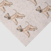 Papier Mousseline Robe molle Roue Terrier mignon Chien Motif Beige (Détail)