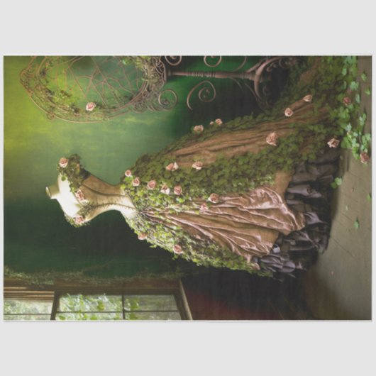 Papier Mousseline Robe rose (Recto)