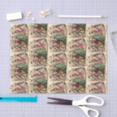 Papier Mousseline Robe Victorienne Avec Bow Rose (Artisanat)