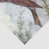 Papier Mousseline Robin Oiseaux Découpage Artistique Papier Tissu (Détail)