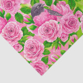 Papier Mousseline Robin rose et rose (Détail)