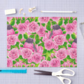 Papier Mousseline Robin rose et rose (Artisanat)