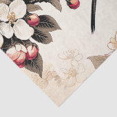 Papier Mousseline Robin rouge et cerisier Fleur d'arbre Bird Michiga (Détail)