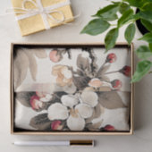 Papier Mousseline Robin rouge et cerisier Fleur d'arbre Bird Michiga (Cadeau)