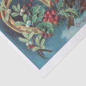 Papier Mousseline Robins de Noël avec découpage en fer à cheval (Détail)