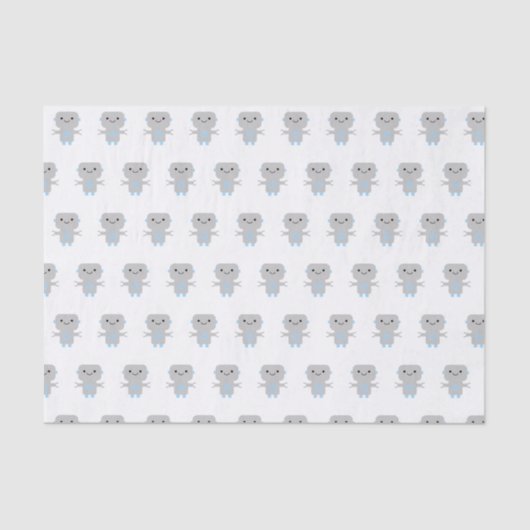 Papier Mousseline Robot de dessin mignon (Recto)