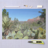 Papier Mousseline Rochers rouges et cactus I (Artisanat)