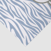 Papier Mousseline Rock Blue Safari Zebra avec monogramme (Détail)