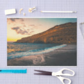 Papier Mousseline Rock de plage de sable de la mer de Sunset (Artisanat)