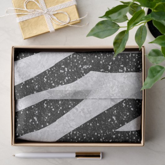 Papier Mousseline Rockabilly Zebra Imprimer Papier Tissu (Cadeau)