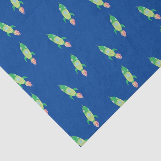 Papier Mousseline Rocket Green Childing Space (Détail)