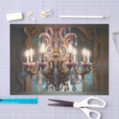 Papier Mousseline Rococo Chandelier Français 2 Papier de décolpage (Artisanat)