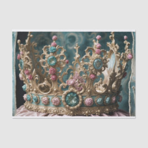 Papier Mousseline Rococo Crown Up Fermer Découpage