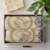 Papier Mousseline Rococo Floral Gold Decoupage (Cadeau)