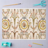 Papier Mousseline Rococo Floral Gold Decoupage (Artisanat)