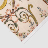 Papier Mousseline Rococo Floral Gold Decoupage (Détail)