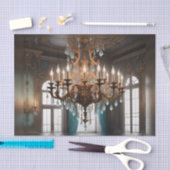 Papier Mousseline Rococo French Chandelier Découpage Papier 1 (Artisanat)