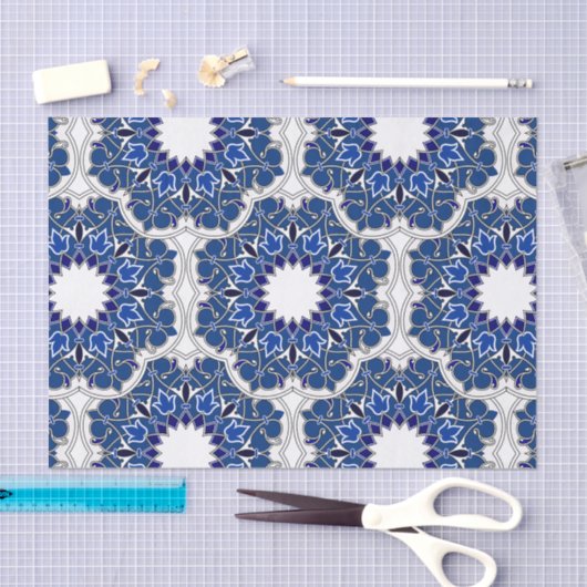 Papier Mousseline Rococo Indigo magnifique (Artisanat)