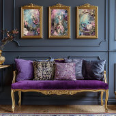 Papier Mousseline Rococo Mary Antoinette Vibrant Portrait Baroque