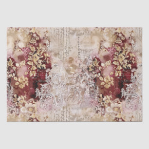 Papier Mousseline Rococo romantique Dusty Rose