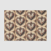 Papier Mousseline Rococo Style Coeur (Recto)